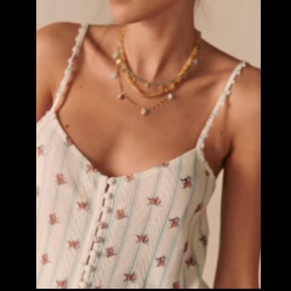 Sézane Many Striped Floral Top